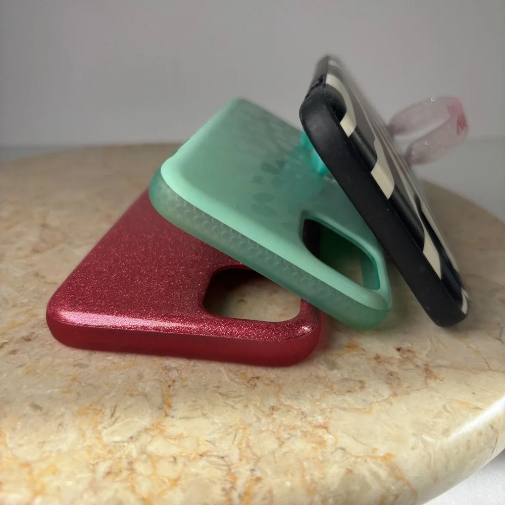 Loopy iPhone 11 ? Phone Case Bundle 3pk‎ Zebra Mint Leopard Sparkly Pink Loop